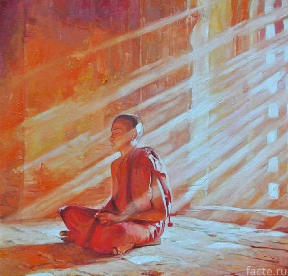 Живопись картина буддийские монахи